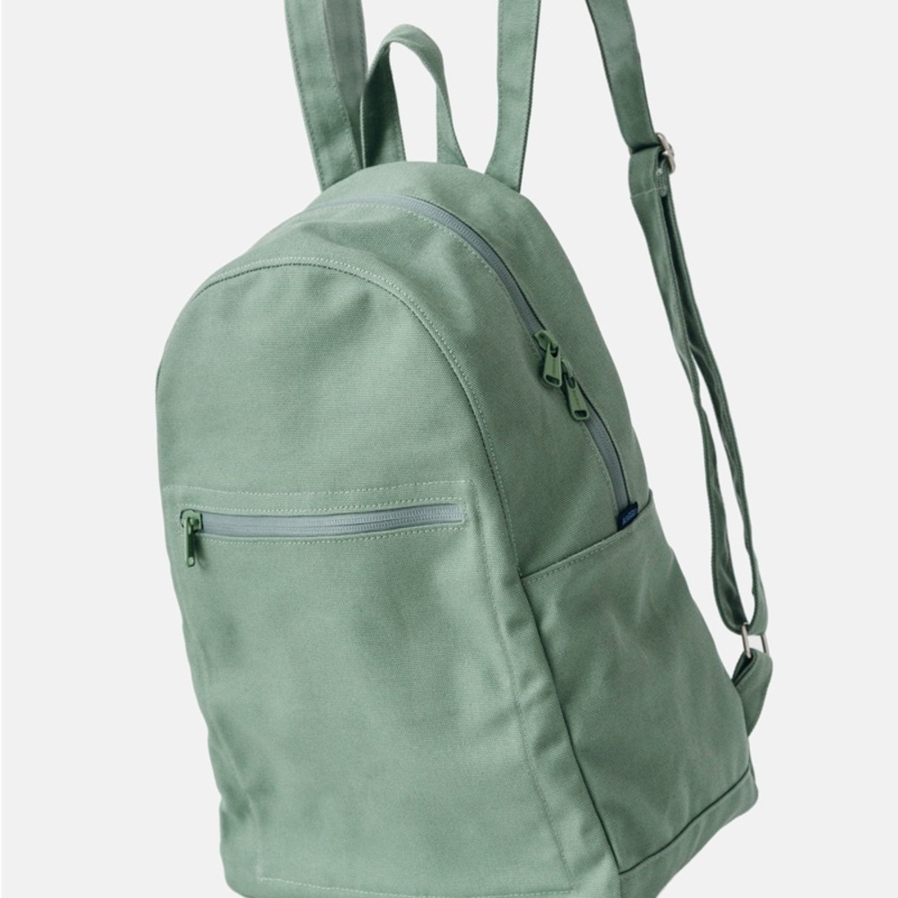 Unisex BAGGU Zip Backpack - Olive green
